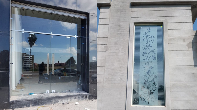 toughened glass work